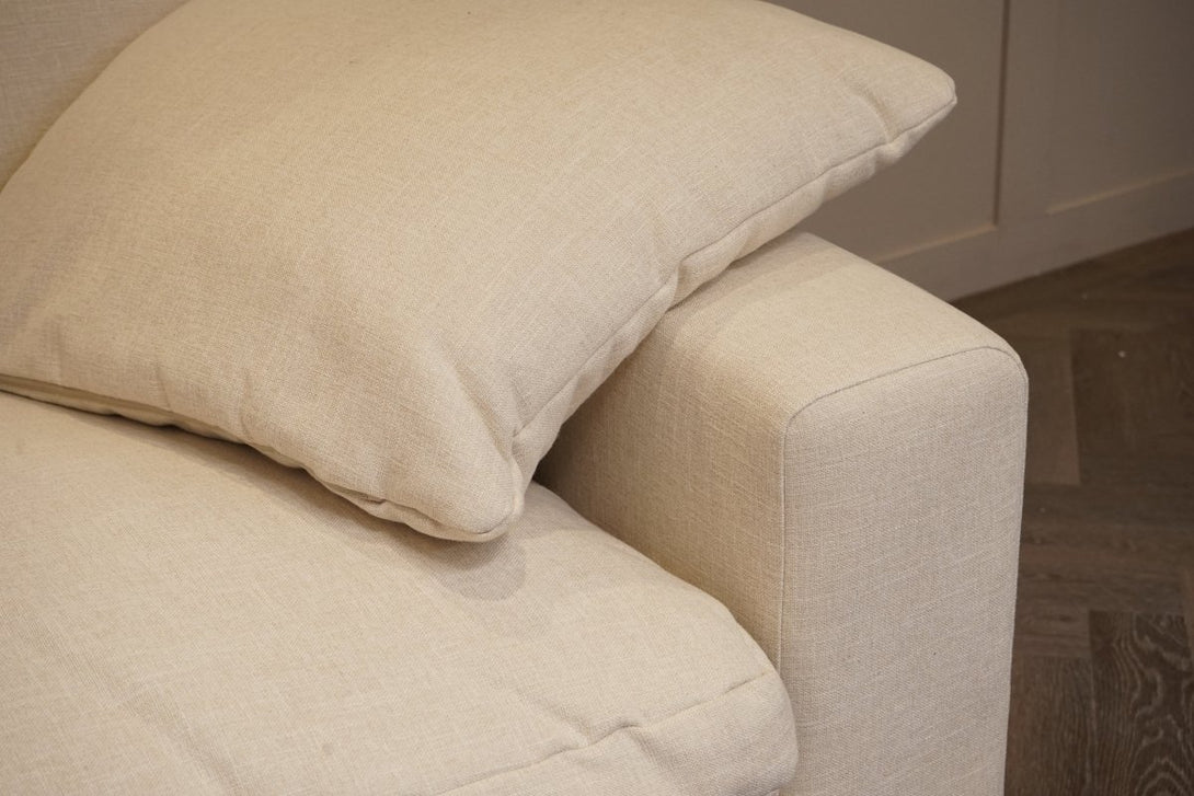 Mellow Grand 4 Seater Sofa, Textured Linen Natural