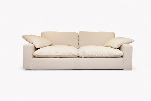 Mellow Grand 4 Seater Sofa, Textured Linen Natural