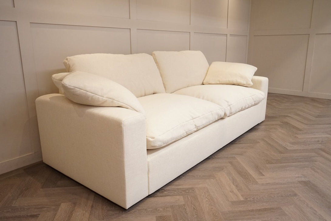 Mellow Grand 4 Seater Sofa, Textured Linen Natural