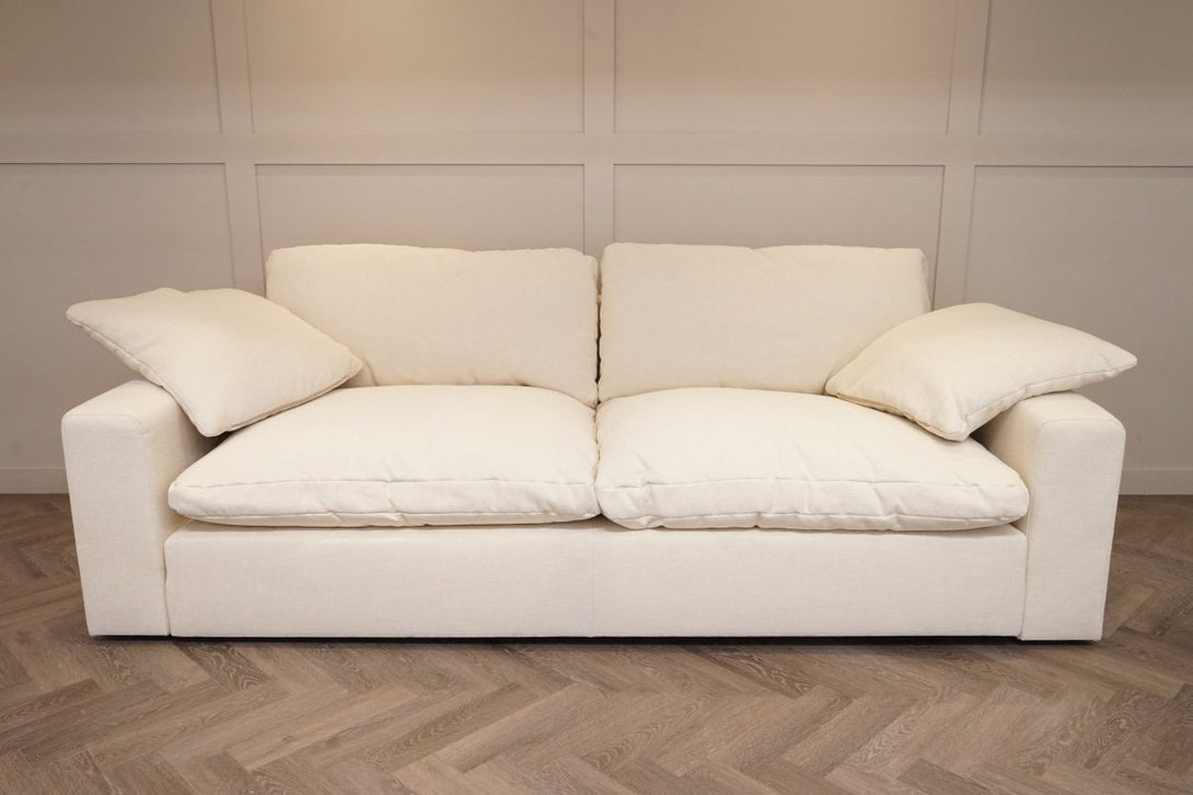 Mellow Grand 4 Seater Sofa, Textured Linen Natural