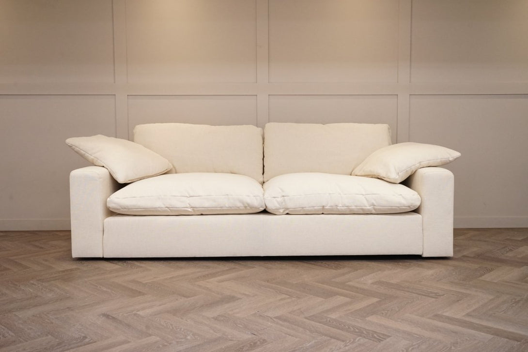 Mellow Grand 4 Seater Sofa, Textured Linen Natural