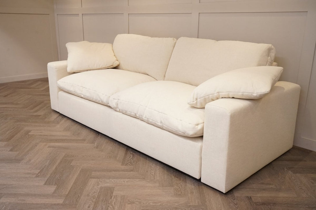 Mellow Grand 4 Seater Sofa, Textured Linen Natural