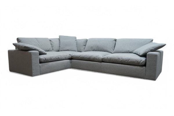 Mellow LHF Corner Sofa, Aquaclean Matilda Steel