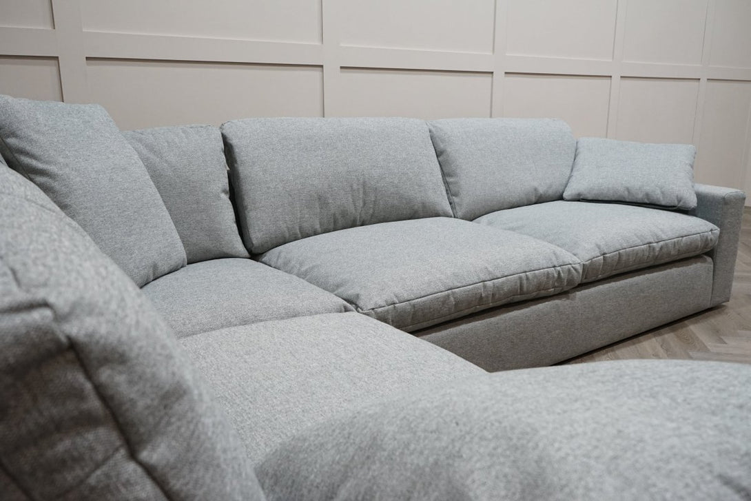 Mellow LHF Corner Sofa, Aquaclean Matilda Steel