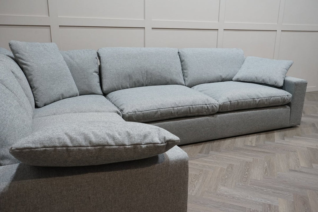 Mellow LHF Corner Sofa, Aquaclean Matilda Steel