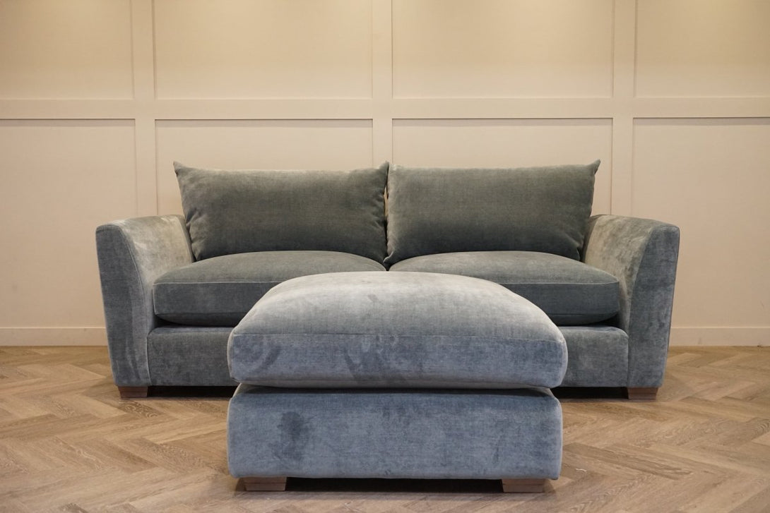 Metro Large 3 Seater Sofa & FREE Footstool, Dusk Atlantic
