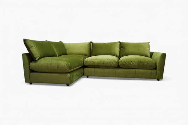 Metro LHF Open Ended Corner Sofa, Malta Grass