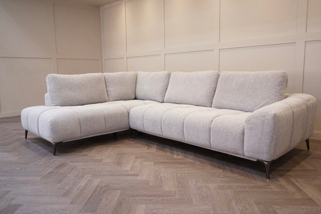 Milan Left Corner Sofa, Greystone Luxe