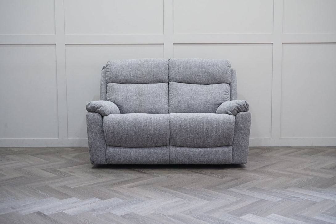 Milano 2 Seater Power Reclining Sofa, Basketweave Pewter