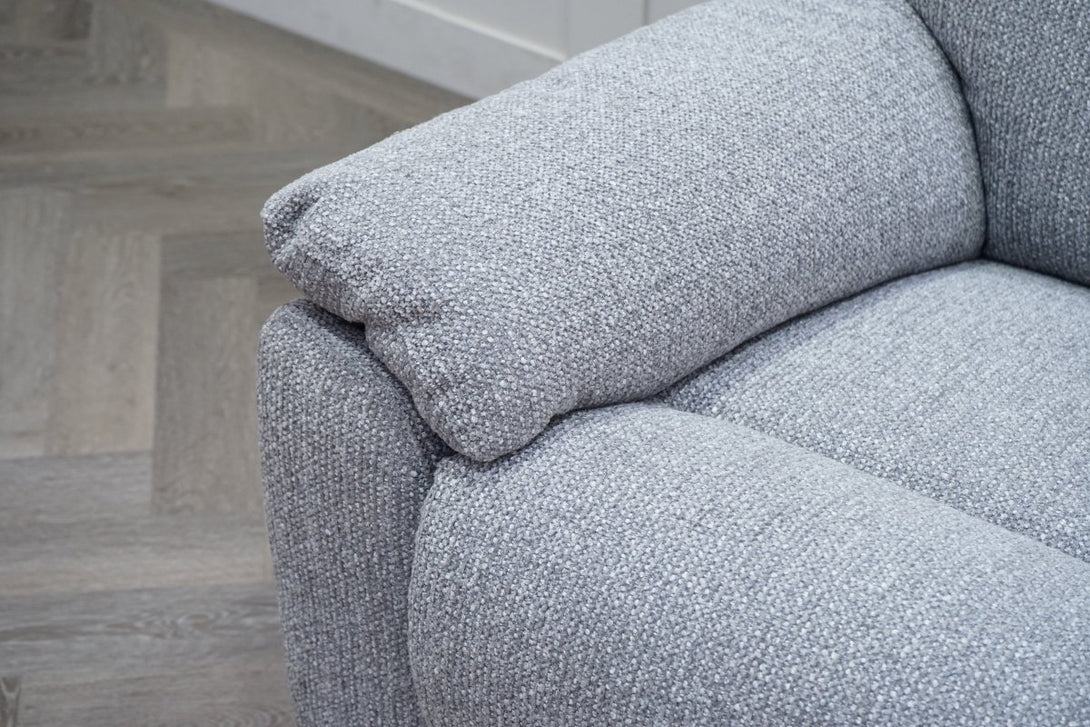 Milano 2 Seater Power Reclining Sofa, Basketweave Pewter