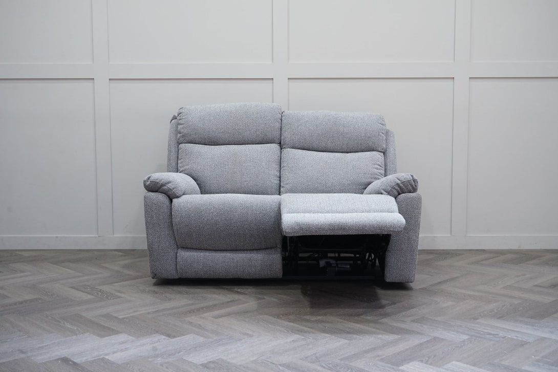 Milano 2 Seater Power Reclining Sofa, Basketweave Pewter