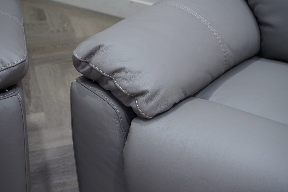 Milano 3 Seater Sofa & Armchair, Power Reclining, Elephant Grey