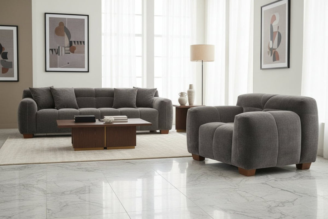 Monroe Fabric Armchair, Mocha