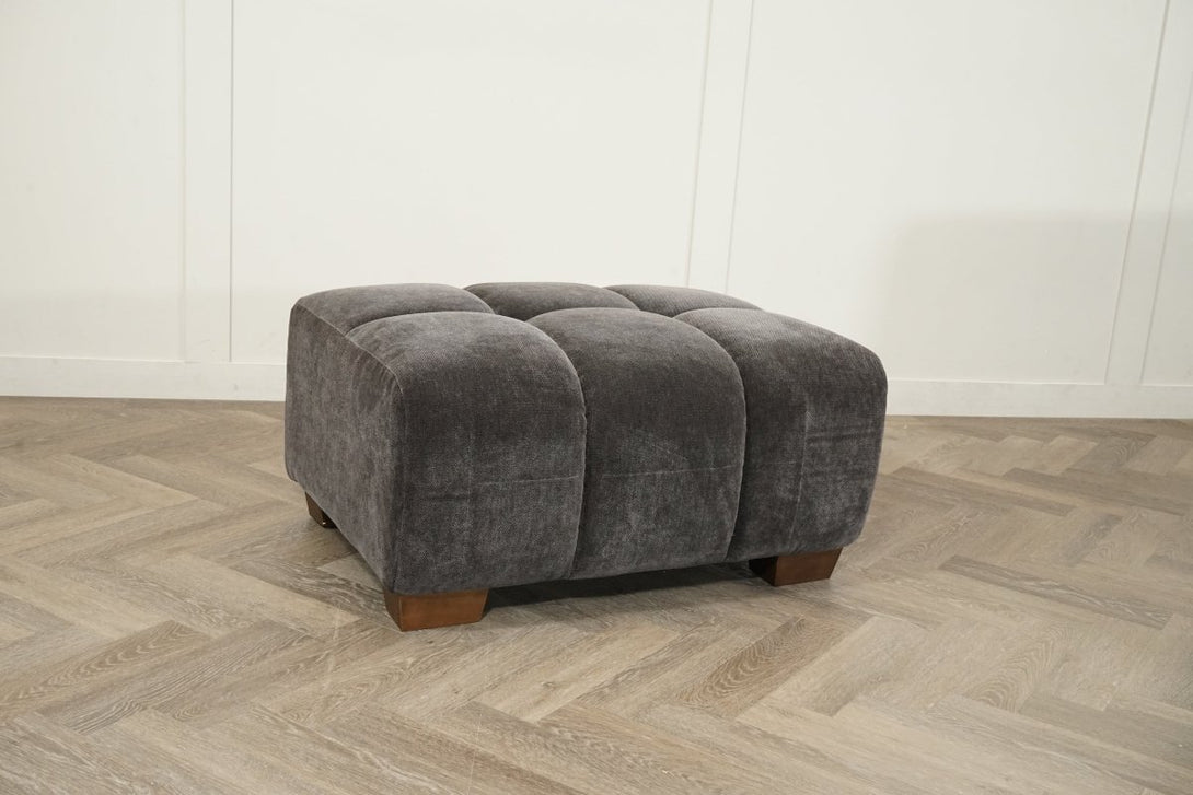 Monroe Fabric Footstool, Mocha
