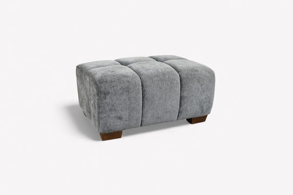 Monroe Fabric Footstool, Shadow Grey