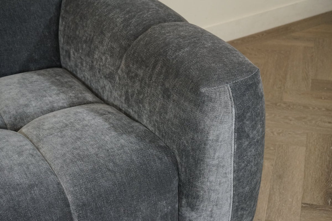 Monroe Large 3 Seater Fabric Sofa, Shadowy Grey