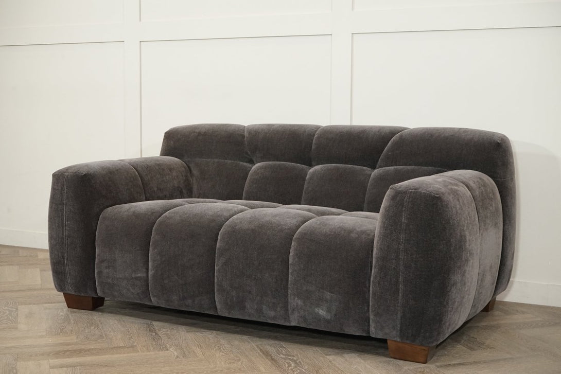 Monroe Small 2 Seater Fabric Sofa, Mocha