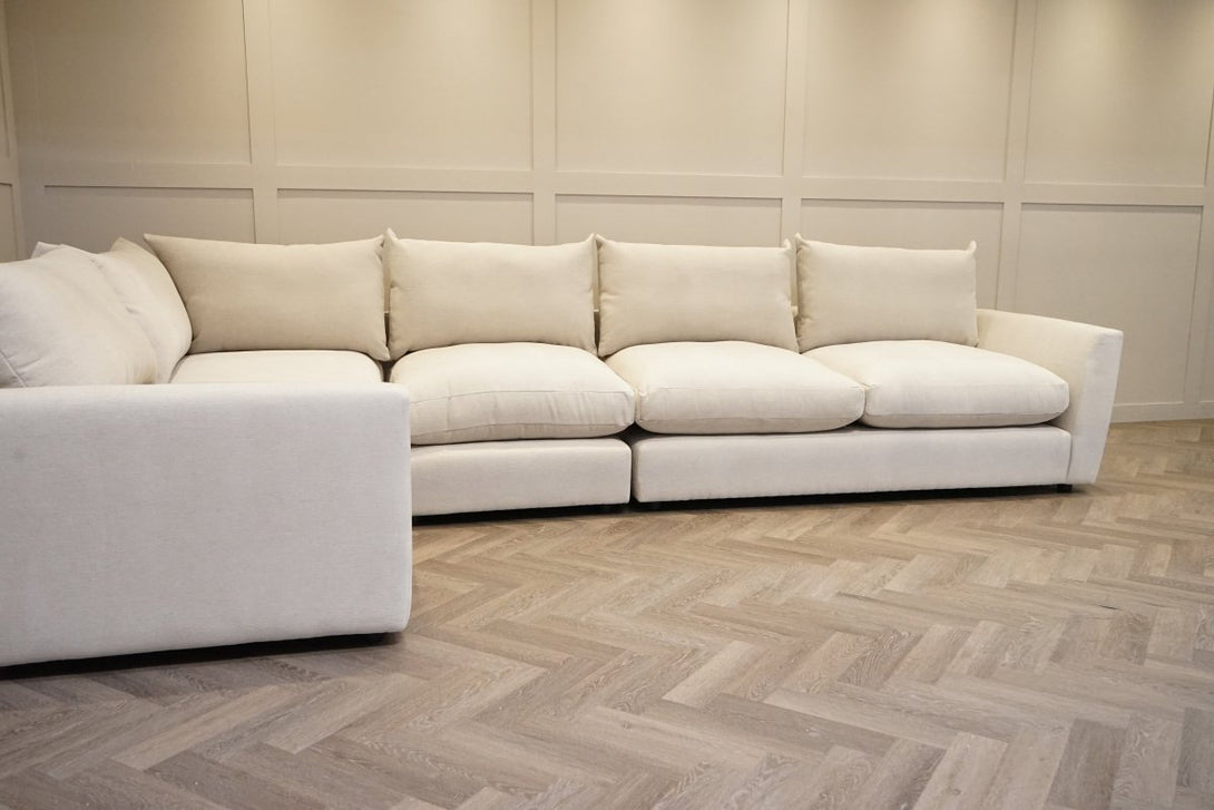 Moretti Large Fabric Corner Sofa, Kingham Dusty