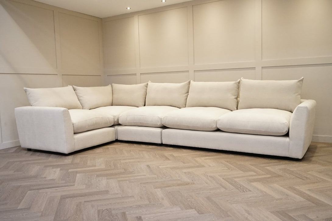 Moretti Large Fabric Corner Sofa, Kingham Dusty