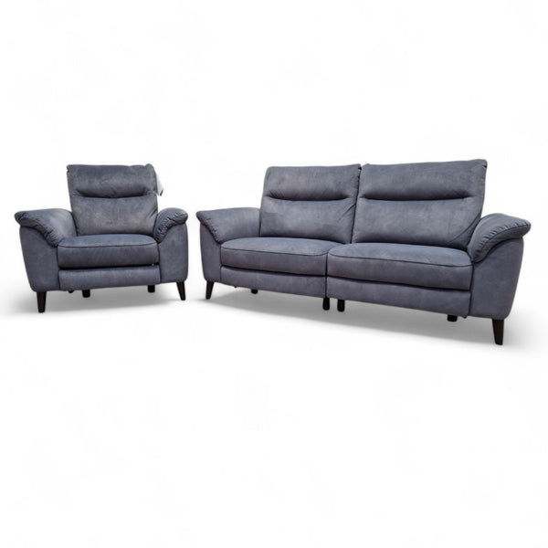 Morgan Power Reclining 3 Sofa & Armchair, Shadow Dexter Grey