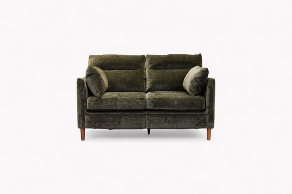 Munro High Back Motion Medium 2 Seater Sofa, Plush Chenille Moss Green