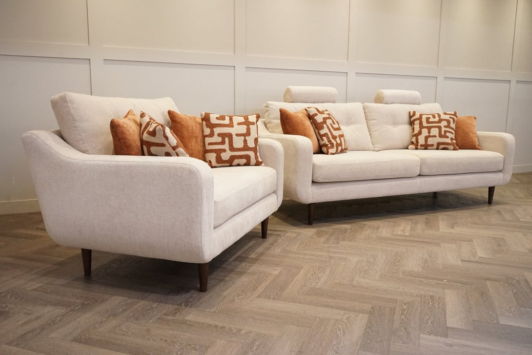 Myers Large 4 Seater Sofa & Snuggle Accent Chair, Arlan Sand