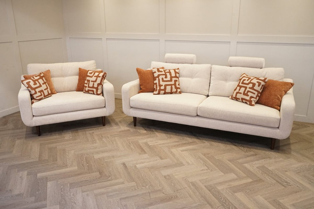 Myers Large 4 Seater Sofa & Snuggle Accent Chair, Arlan Sand