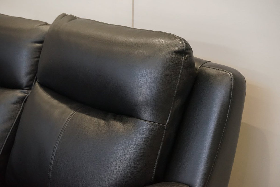 Navona 3+1+1 Seater Power Recliner Leather Sofa Set, Florida Black
