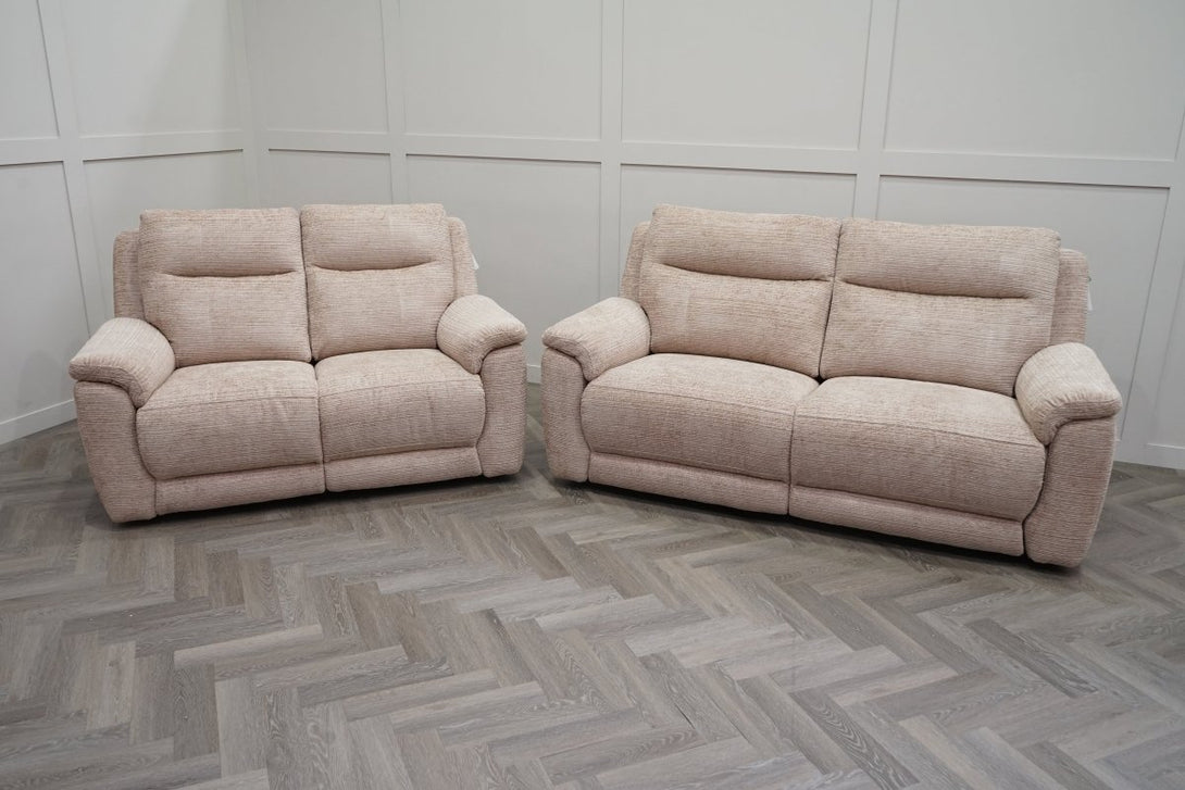 Navona 3+2 Seater Power Recliner Sofas, Chenille Mink