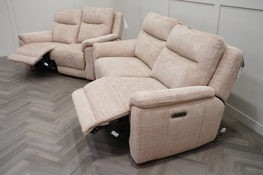 Navona 3+2 Seater Power Recliner Sofas, Chenille Mink