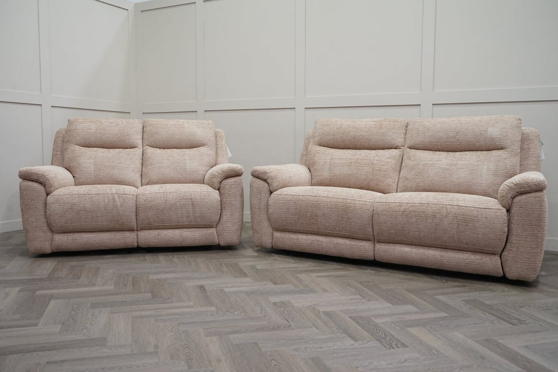 Navona 3+2 Seater Power Recliner Sofas, Chenille Mink