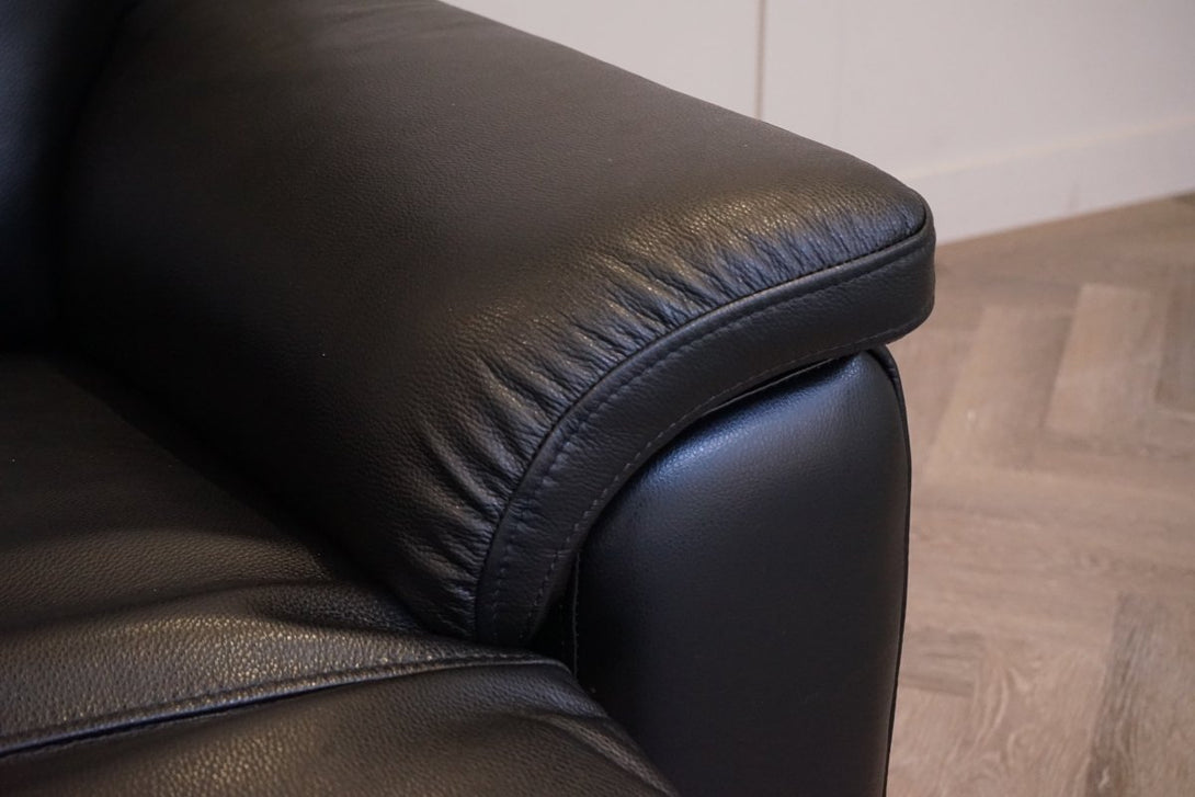 Navona Power Recliner Leather Armchair, Florida Black