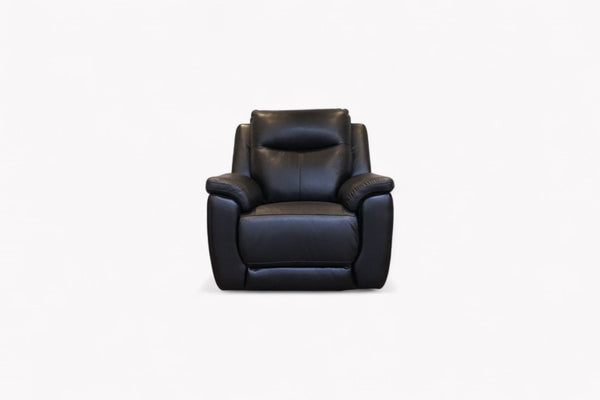 Navona Power Recliner Leather Armchair, Florida Black