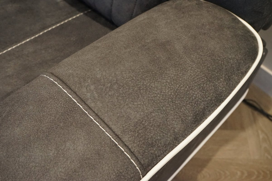 Neon Pro I - Tech Power Reclining Corner Sofa, Graphite Microfibre