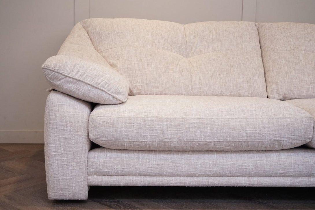 Nest Large 4 Seater Fabric Sofa, Explorer Sandstone