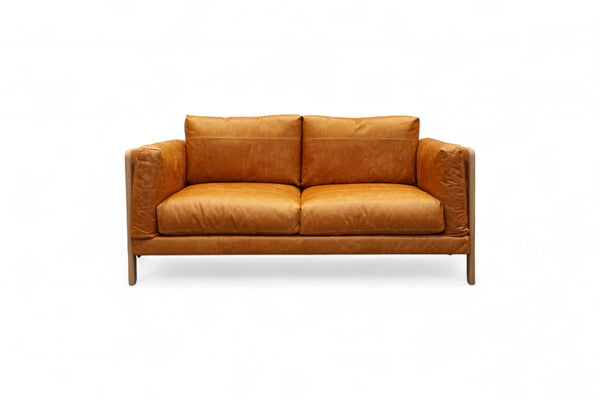 Nest Medium 2 Seater Leather Sofa, Darwin Brusciato