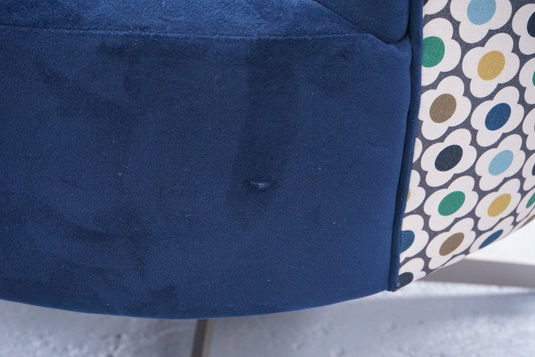 New Orla Kiely Lily Swivel Chair, Blythe Indigo
