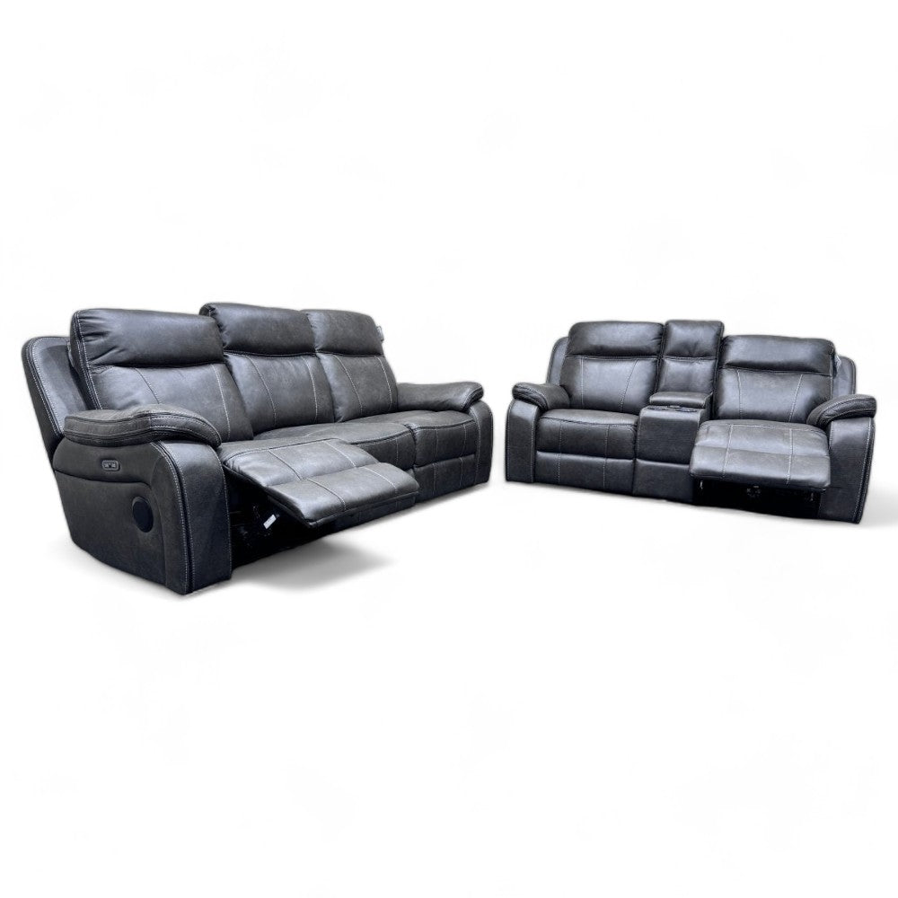 New Vinson 3 Seater Power Reclining Sofa & 2 Seater Power Reclining Sm ...