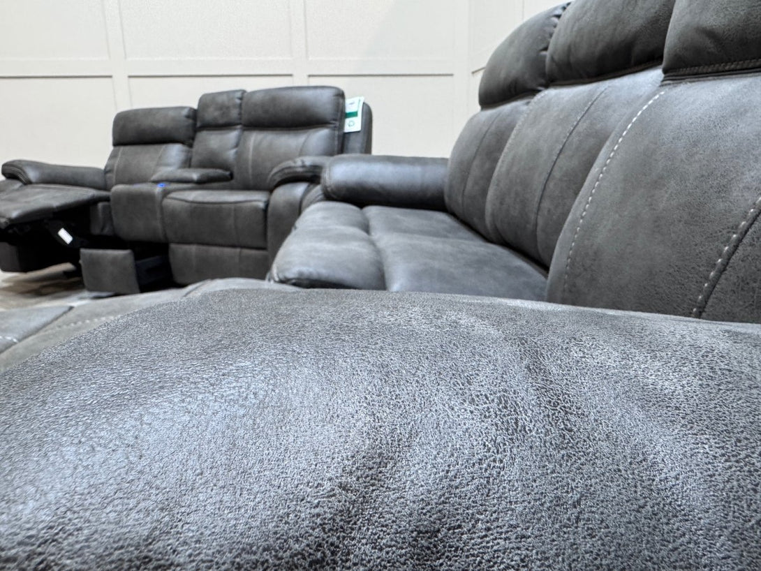 New Vinson Express 3 & 2 Seater Power Reclining Smart Sofa, Graphite Grey