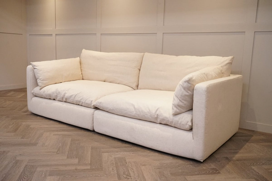 Newlyn Grand 4 Seater Sofa, Natural Native Linen