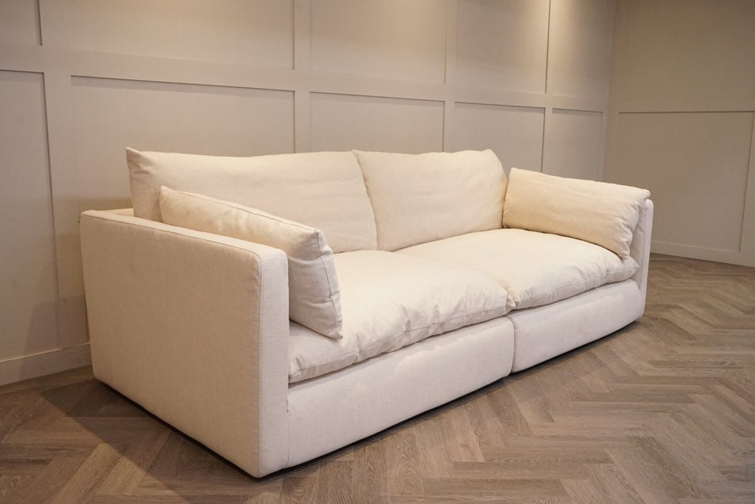 Newlyn Grand 4 Seater Sofa, Natural Native Linen