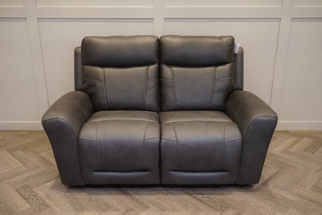 Nikon 2 Seater Electric Reclining Sofa, Charcoal Endurance Fabric