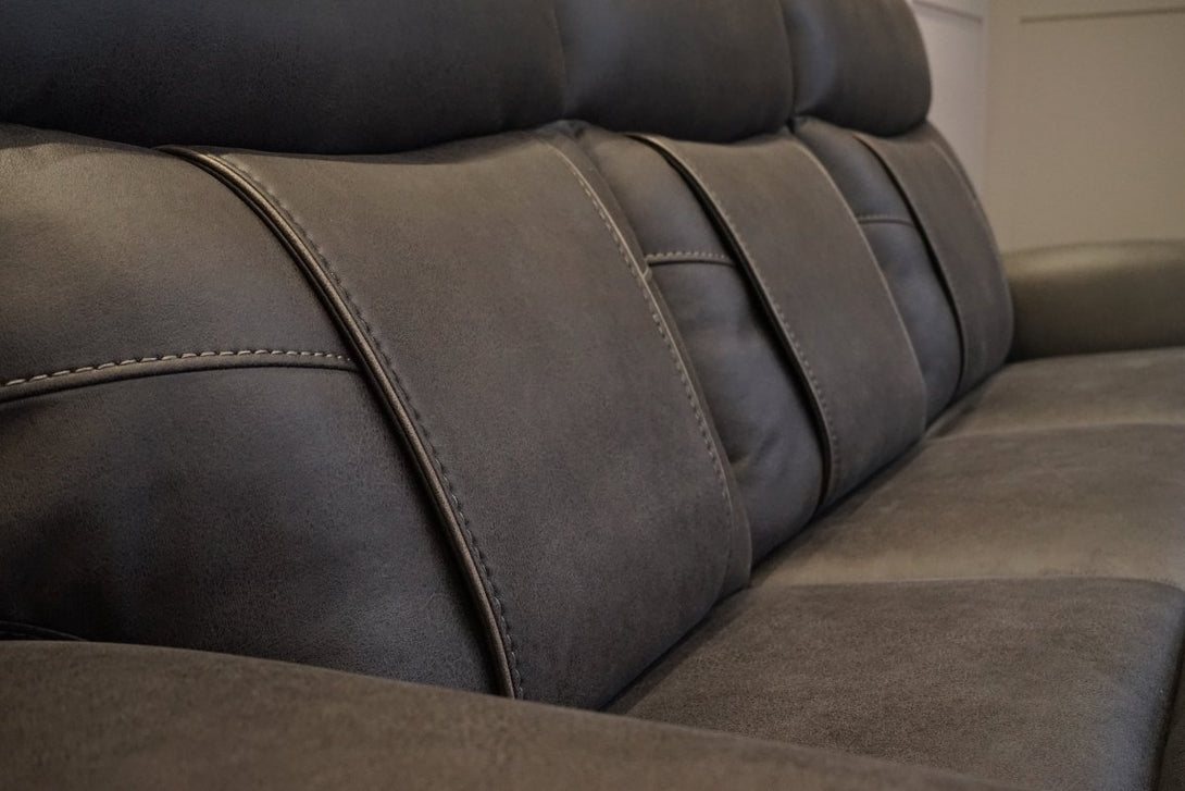 Nikon 3 Seater Electric Reclining Sofa, Charcoal Endurance Fabric
