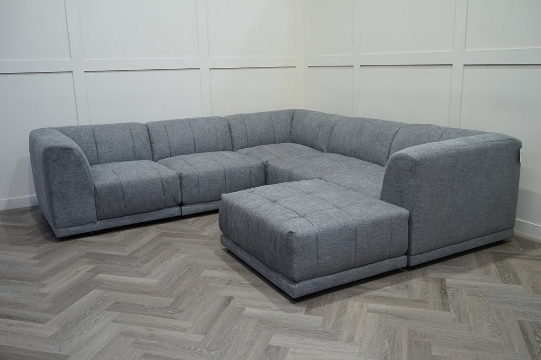 Noble Double Corner Sofa, Pewter