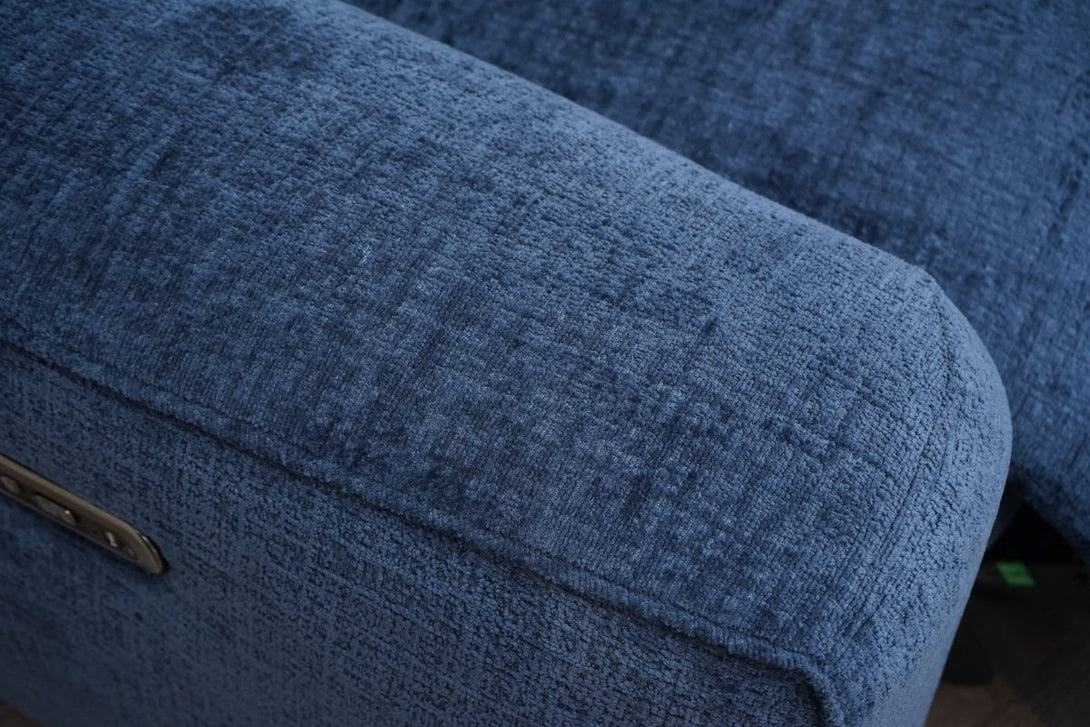 Odessa Power Reclining 3 Seater Sofa & Armchair, Midnight Blue Fabric
