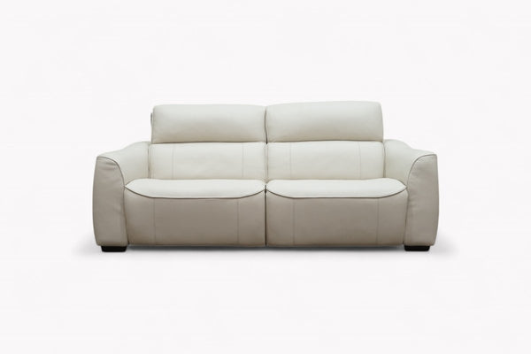 Odyssey 3 Seater Leather Power Reclining Sofa, Bone China