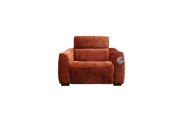Odyssey Power Reclining Snuggle Sofa, Terracotta Chenille