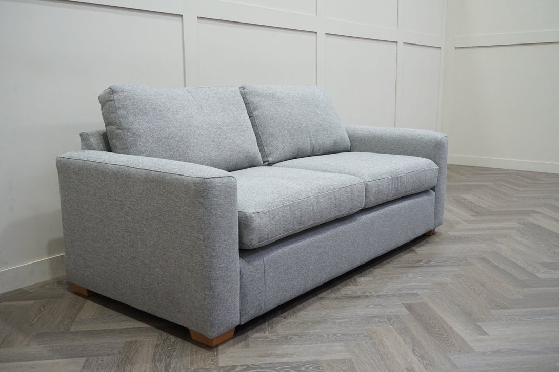 Oliver II Large 3 Seater Sofa, Aquaclean Matilda Steel