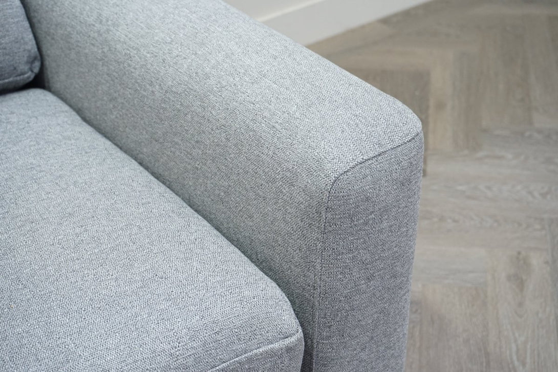 Oliver II Large 3 Seater Sofa, Aquaclean Matilda Steel