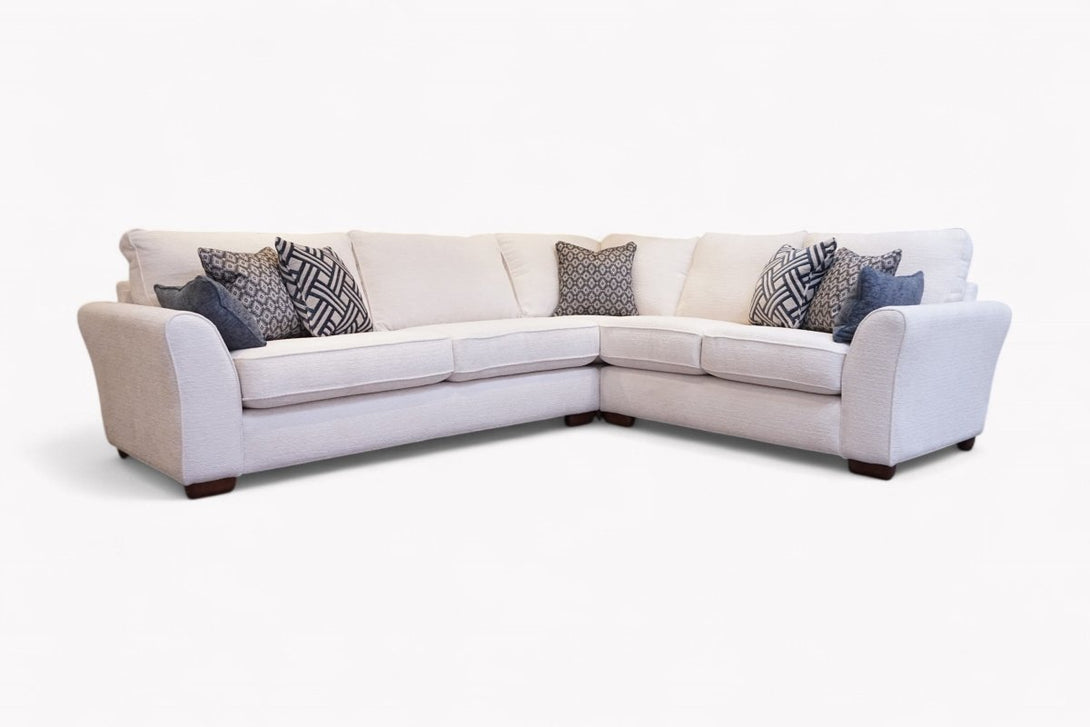 Olsson Large Corner Sofa, Mika Ivory